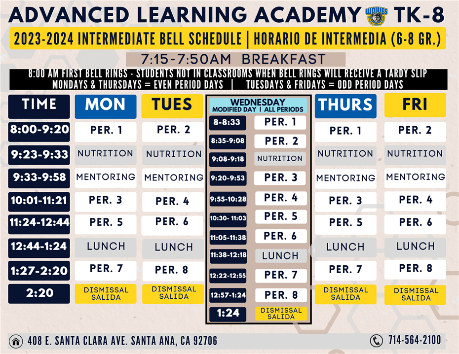 INTERM BELL SCHEDULE